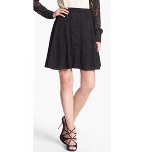 Diane Von Furstenberg Radella Lace Black Skirt